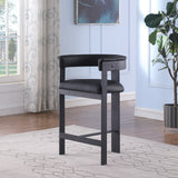 Romeo Counter Stool Set of 2 - Modern Vegan Leather Design for Stylish Kitchen or Bar Seating