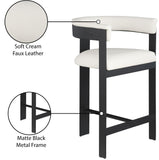 Romeo Counter Stool Set of 2 - Modern Vegan Leather Design for Stylish Kitchen or Bar Seating