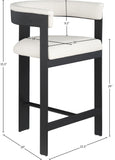 Romeo Counter Stool Set of 2 - Modern Vegan Leather Design for Stylish Kitchen or Bar Seating