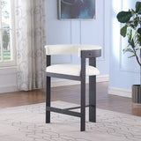 Romeo Counter Stool Set of 2 - Modern Vegan Leather Design for Stylish Kitchen or Bar Seating