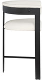 Romeo Counter Stool Set of 2 - Modern Vegan Leather Design for Stylish Kitchen or Bar Seating