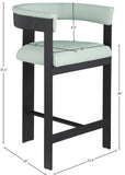 Romeo Counter Stool Set of 2 - Modern Vegan Leather Design for Stylish Kitchen or Bar Seating