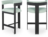 Romeo Counter Stool Set of 2 - Modern Vegan Leather Design for Stylish Kitchen or Bar Seating