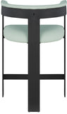 Romeo Counter Stool Set of 2 - Modern Vegan Leather Design for Stylish Kitchen or Bar Seating