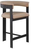 Romeo Counter Stool Set of 2 - Modern Vegan Leather Design for Stylish Kitchen or Bar Seating