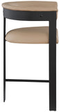 Romeo Counter Stool Set of 2 - Modern Vegan Leather Design for Stylish Kitchen or Bar Seating