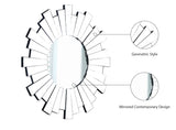 Nexus Glass Sunburst Mirror - Striking Geometric Design for Bold Modern Home Décor, 36" W x 36" H