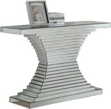 Nexus Mirrored Console Table - Contemporary Geometric Design for Modern Living Spaces, 48" W x 13.5" D