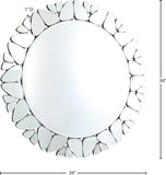 Cocoon Large Butterfly Mirrored Contemporary Glass Wall Mirror for Living Room & Entryway Decor