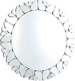 Cocoon Large Butterfly Mirrored Contemporary Glass Wall Mirror for Living Room & Entryway Decor