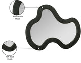 Oblique Mirror - Oversized Contemporary Artful Design with Solid Acacia Wood Frame for Your Wall