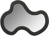 Oblique Mirror - Oversized Contemporary Artful Design with Solid Acacia Wood Frame for Your Wall