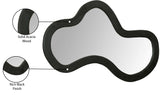 Oblique Mirror - Oversized Contemporary Artful Design with Solid Acacia Wood Frame for Your Wall