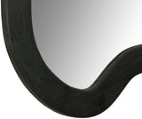 Oblique Mirror - Oversized Contemporary Artful Design with Solid Acacia Wood Frame for Your Wall