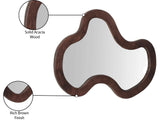 Oblique Mirror - Oversized Contemporary Artful Design with Solid Acacia Wood Frame for Your Wall