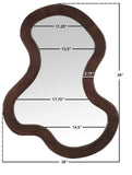 Oblique Mirror - Oversized Contemporary Artful Design with Solid Acacia Wood Frame for Your Wall