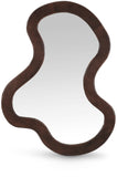 Oblique Mirror - Oversized Contemporary Artful Design with Solid Acacia Wood Frame for Your Wall