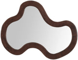 Oblique Mirror - Oversized Contemporary Artful Design with Solid Acacia Wood Frame for Your Wall