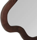 Oblique Mirror - Oversized Contemporary Artful Design with Solid Acacia Wood Frame for Your Wall