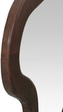 Oblique Mirror - Oversized Contemporary Artful Design with Solid Acacia Wood Frame for Your Wall