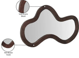 Oblique Mirror - Oversized Contemporary Artful Design with Solid Acacia Wood Frame for Your Wall