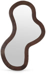 Oblique Mirror - Oversized Contemporary Artful Design with Solid Acacia Wood Frame for Your Wall
