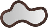 Oblique Mirror - Oversized Contemporary Artful Design with Solid Acacia Wood Frame for Your Wall