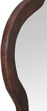 Oblique Mirror - Oversized Contemporary Artful Design with Solid Acacia Wood Frame for Your Wall