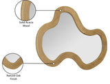 Oblique Mirror - Oversized Contemporary Artful Design with Solid Acacia Wood Frame for Your Wall