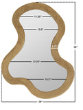Oblique Mirror - Oversized Contemporary Artful Design with Solid Acacia Wood Frame for Your Wall