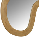 Oblique Mirror - Oversized Contemporary Artful Design with Solid Acacia Wood Frame for Your Wall