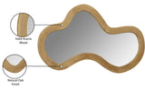 Oblique Mirror - Oversized Contemporary Artful Design with Solid Acacia Wood Frame for Your Wall