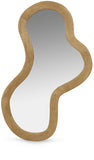Oblique Mirror - Oversized Contemporary Artful Design with Solid Acacia Wood Frame for Your Wall