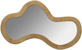 Oblique Mirror - Oversized Contemporary Artful Design with Solid Acacia Wood Frame for Your Wall