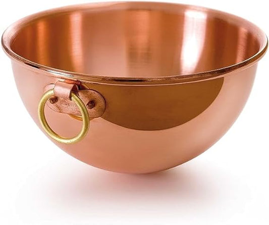 Mauviel M'Passion Copper Egg White Beating Bowl With Ring & Support, 2.8-qt