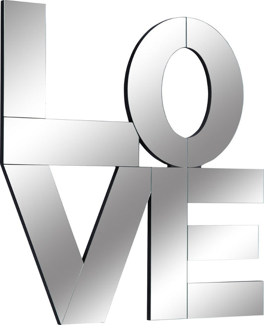 Love Glass Contemporary Mirror - Eye-Catching Design for Home Decor, Perfect for Adding Charm!