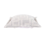 Indoor/Outdoor Puff Scroll Ottoman Syros Fog Cover Only