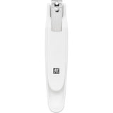 ZWILLING Toenail Clipper (with nail catcher, extra large, sharp straight edge, for left  and right handers), Premium, White, 5.5 inch