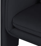 Sloan Elegant Velvet Accent Chair with Comfortable Curved Arms and Stylish Matching Pillow for Relaxation