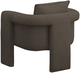 Stylus Boucle Accent Chair - Modern Comfort with Plump Cushions and Stylish Curved Arms for Any Room