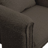 Stylus Boucle Accent Chair - Modern Comfort with Plump Cushions and Stylish Curved Arms for Any Room