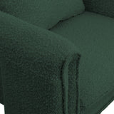 Stylus Boucle Accent Chair - Modern Comfort with Plump Cushions and Stylish Curved Arms for Any Room