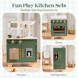 ROBUD Wooden 3 Pieces Kids Kitchen Playset -  Vintage Green
