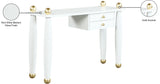 Etro Elegant Engineered Wood Console Table/Desk with Gold Accents for Modern Home Décor Solutions
