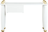 Etro Elegant Engineered Wood Console Table/Desk with Gold Accents for Modern Home Décor Solutions