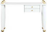 Etro Elegant Engineered Wood Console Table/Desk with Gold Accents for Modern Home Décor Solutions