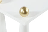 Etro Elegant Engineered Wood Console Table/Desk with Gold Accents for Modern Home Décor Solutions