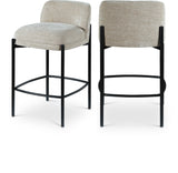 Burton Stool Set of 2 - Stylish Chenille Fabric Bar Seating with Durable Metal Frame for Modern Homes