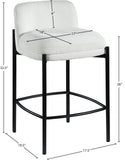 Burton Stool Set of 2 - Stylish Chenille Fabric Bar Seating with Durable Metal Frame for Modern Homes