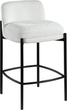 Burton Stool Set of 2 - Stylish Chenille Fabric Bar Seating with Durable Metal Frame for Modern Homes